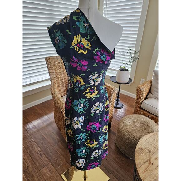 Emanuel Ungaro 80's Vintage Silk Floral Dress Women's Size 10 Made in Italy - Picture 12 of 16